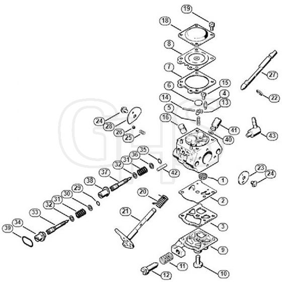 Genuine Stihl FS36 R / F - Carburettor WT-327 (11.97)