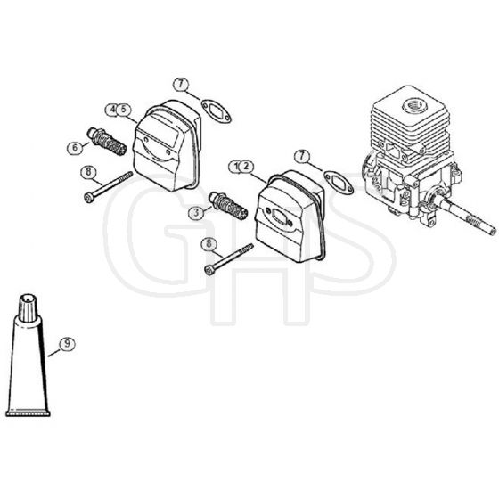 Genuine Stihl FS38 / E - Muffler