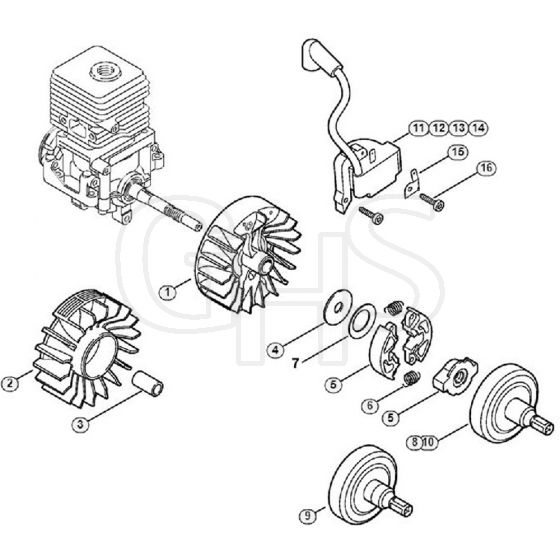 Genuine Stihl FS38 / G - Ignition System, Clutch