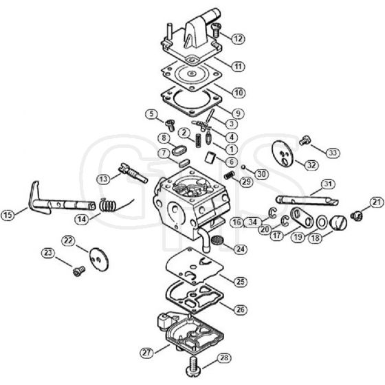 Genuine Stihl FS400 / K - Carburetor C1Q-S34 (46.2003)