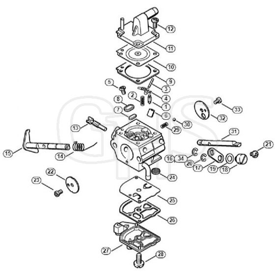 Genuine Stihl FS400 K / K - Carburetor C1Q-S34 (46.2003)