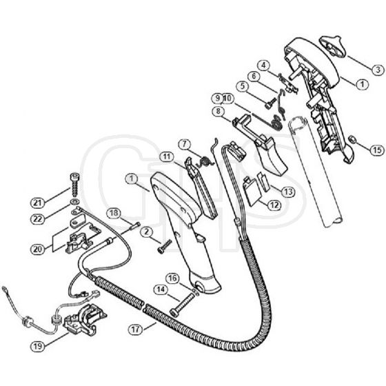 Genuine Stihl FS400 K / N - Control handle