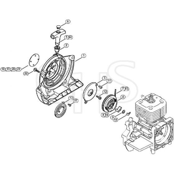 Genuine Stihl FS400 L / B - Rewind starter