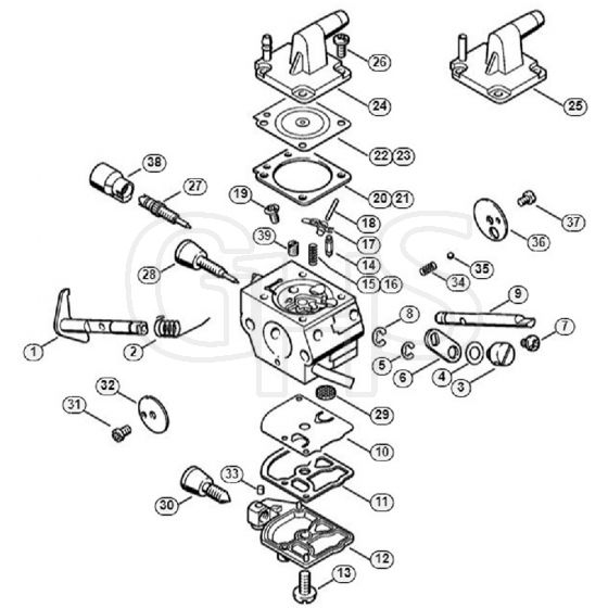 Genuine Stihl FS400 L / G - Carburetor C1Q-S154, C1Q-S94