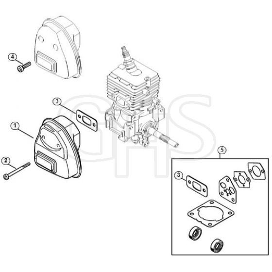 Genuine Stihl FS40 C-E / D - Muffler