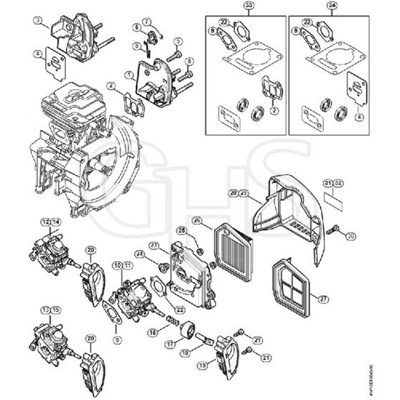 Genuine Stihl FS410 C-EM / E - Spacer flange, Air filter