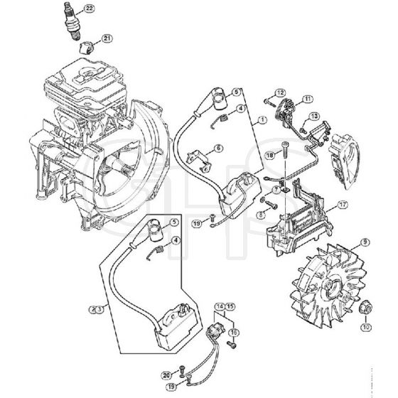 Genuine Stihl FS410 C-EM / J - Ignition system