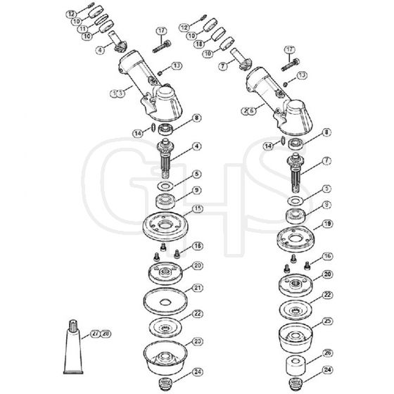 Genuine Stihl FS410 C-EM / O - Gear head