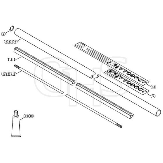 Genuine Stihl FS410 / M - Drive tube assembly