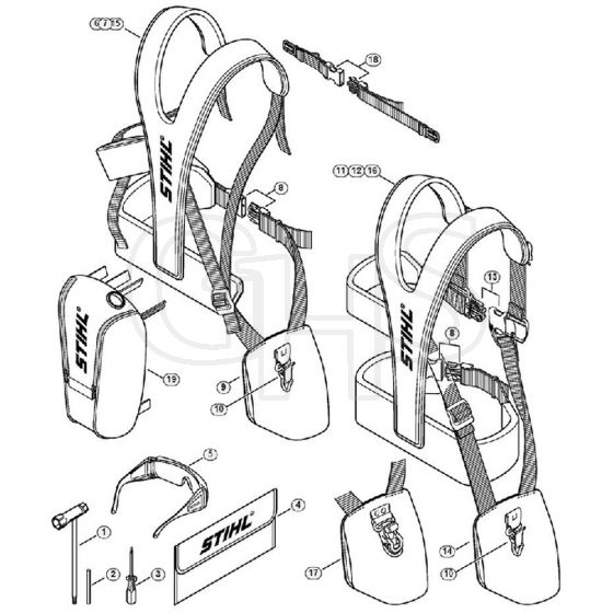 Genuine Stihl FS410 / R - Tools, Full harness