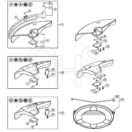 Genuine Stihl FS44 / N - Deflector FS 44