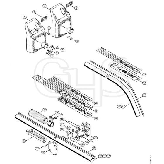 Genuine Stihl FS44 R / H - Drive Tube Assembly FS 40, FS 44