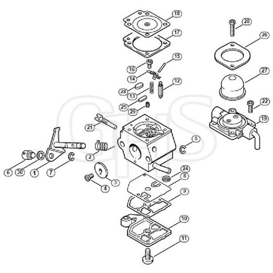 Genuine Stihl FS45 / AA - Carburetor C1Q-S44