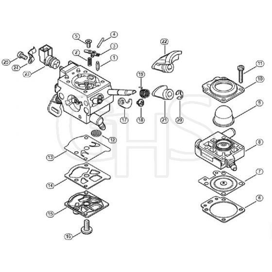 Genuine Stihl FS460 C-EM / F - Carburetor WTF-7, WTF-12