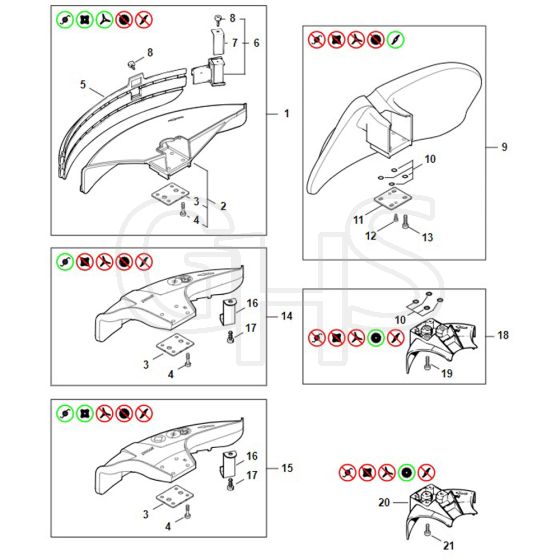 Stihl FS460 - Deflector - Parts Diagram