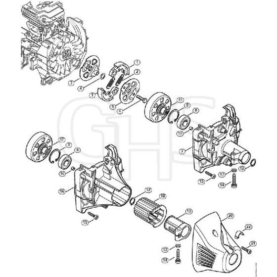 Genuine Stihl FS460 RC-EM / H - Clutch, Clutch housing