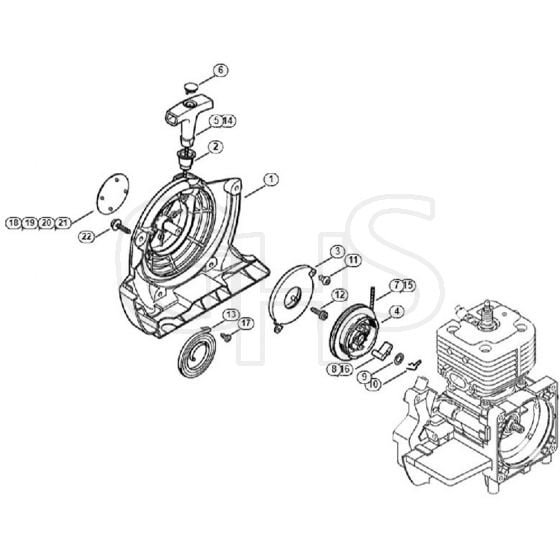 Genuine Stihl FS480 K / B - Rewind starter