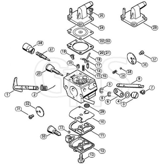 Genuine Stihl FS480 K / G - Carburetor C1Q-S154, C1Q-S94