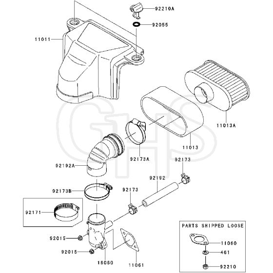 Countax Fs481V - 09 Air Filter Muffler