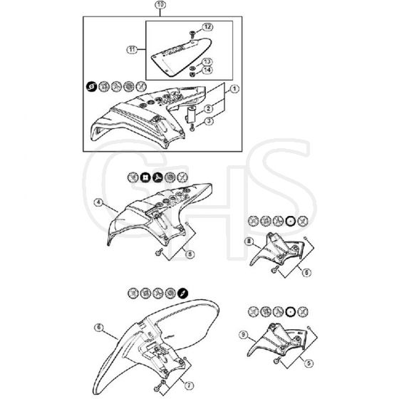 Genuine Stihl FS490 C-EM / W - Deflector FS 490 C-EM, FS 490 C-EM L