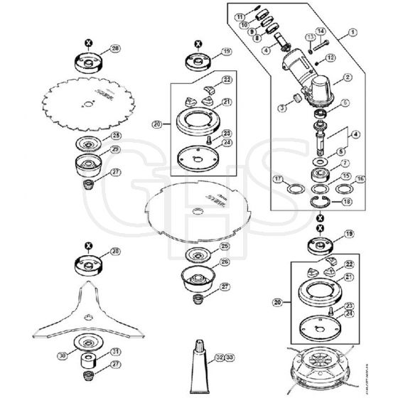 Genuine Stihl FS510 C-EM / M - Gear head