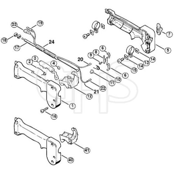 Genuine Stihl FS52 / H - Control handle FS 52, FS 56