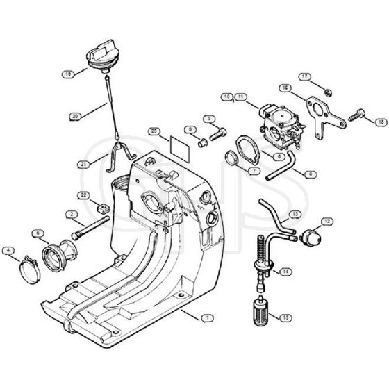 Genuine Stihl FS550 / D - Tank housing