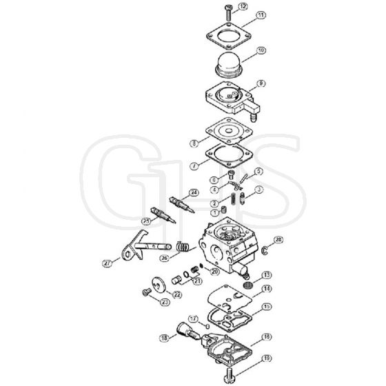 Genuine Stihl FS55 C-E / O - Carburetor C1Q-S265