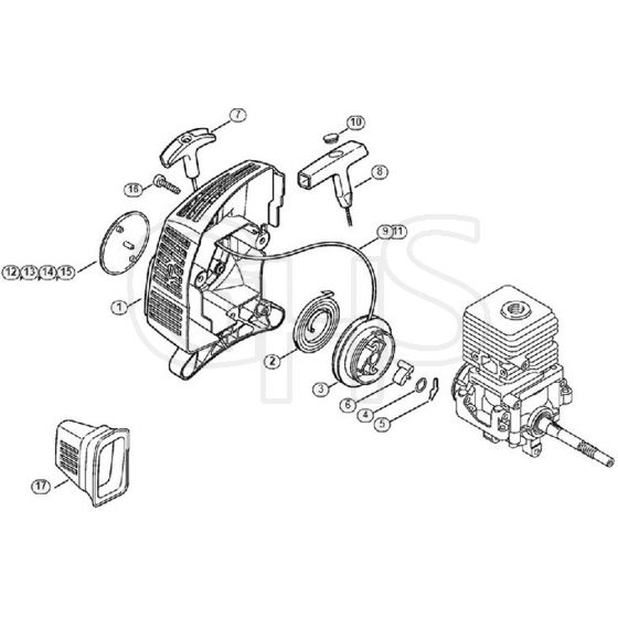 Genuine Stihl FS55 R / C - Rewind starter