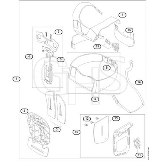 Genuine Stihl FS560 C-EM / Q - Forestry harness ADVANCE X-TREEm