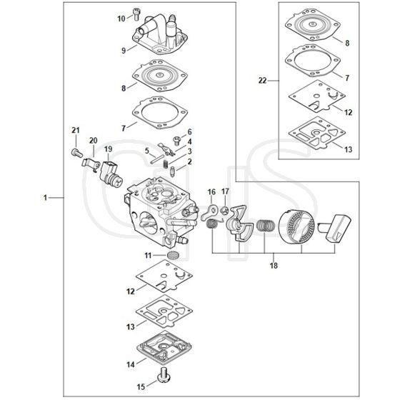 Stihl FS561.0 C-EM - Carburetor - Parts Diagram