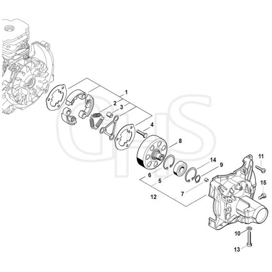 Stihl FS561.0 C-EM - Clutch, Clutch Housing - Parts Diagram