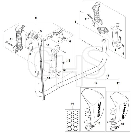 Stihl FS561.0 C-EM - Handlebar, Control Handle - Parts Diagram