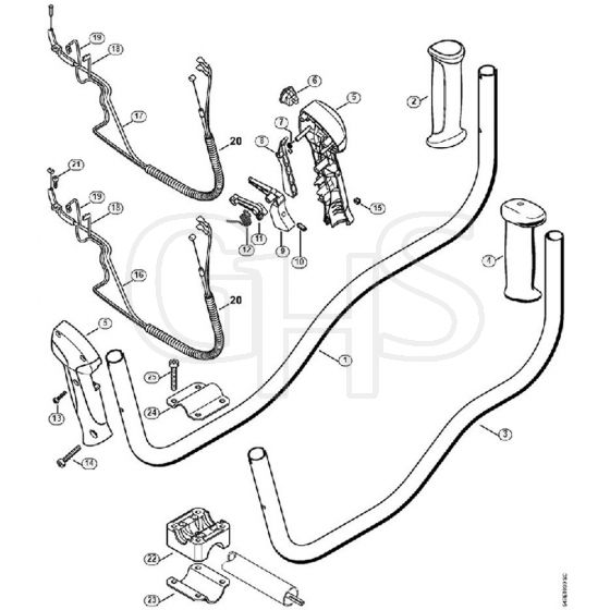 Genuine Stihl FS56 C-E / M - Bike handle