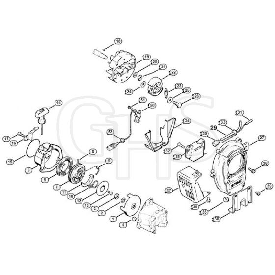 Genuine Stihl FS61 / B - Rewind starter