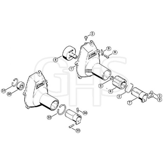 Genuine Stihl FS62 R / F - Fan housing