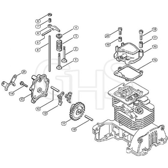 Genuine Stihl FS65-4 / B - Valve timing gear