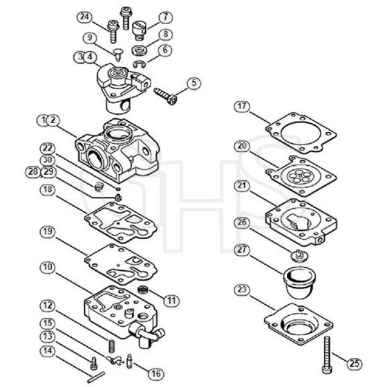 Genuine Stihl FS65-4 / F - Carburetor WYL-131, WYL-135