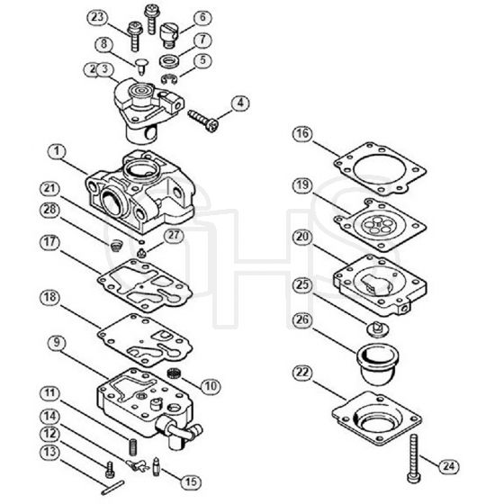 Genuine Stihl FS65-4 / H - Carburetor WYL-63 1205 100 (2)