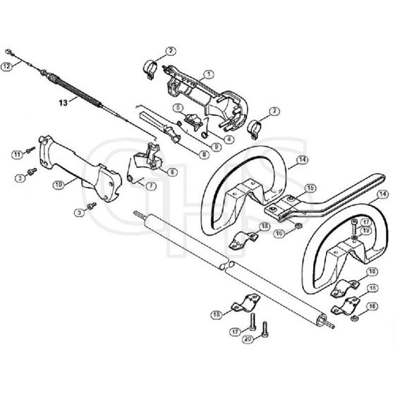 Genuine Stihl FS65-4 / L - Control handle