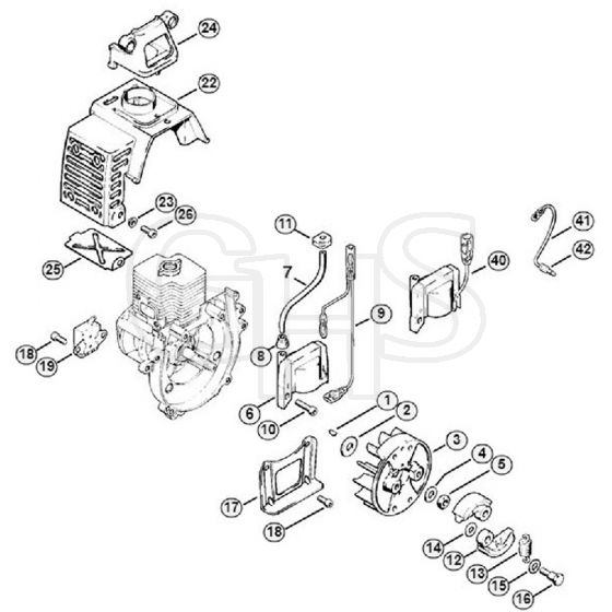 Genuine Stihl FS66 R / C - Ignition system, Clutch