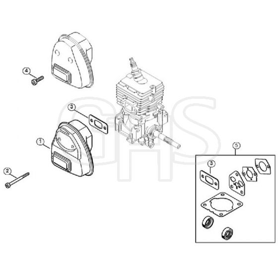 Genuine Stihl FS70 C-E / C - Muffler