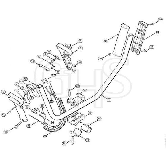 Genuine Stihl FS76 / L - Bike handle