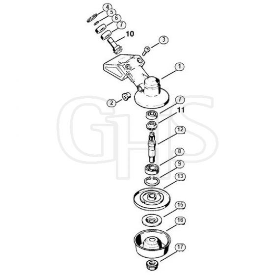 Genuine Stihl FS80 / AD - Gear head FS 80, 80 R, 85, 85 R  X 35 221 993 (32.97)