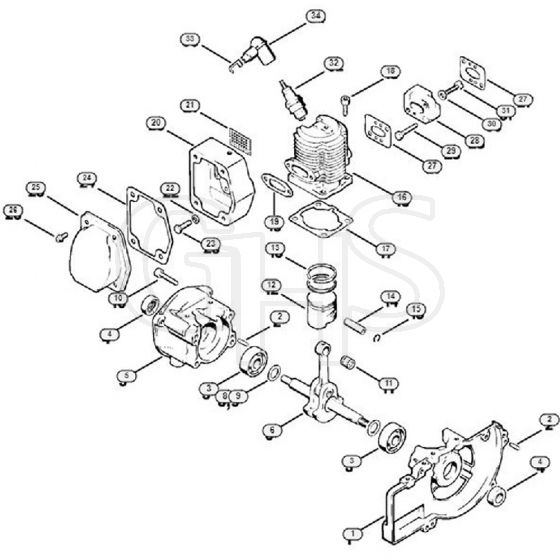 Genuine Stihl FS80 AVE / A - Crankcase, Cylinder