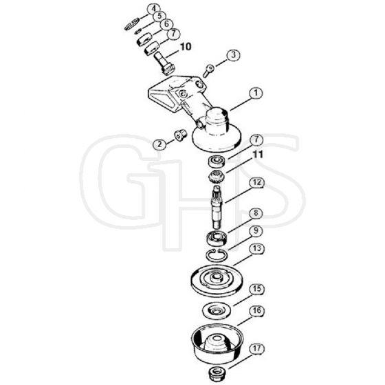 Genuine Stihl FS80 R / AD - Gear head FS 80, 80 R, 85, 85 R  X 35 221 993 (32.97)