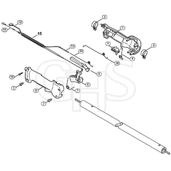 Genuine Stihl FS80 R / T - Handle (24.2002)