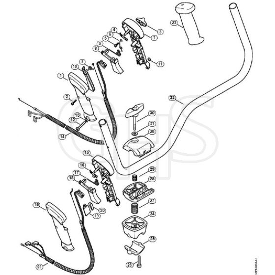 Genuine Stihl FS80 / V - Bike handle