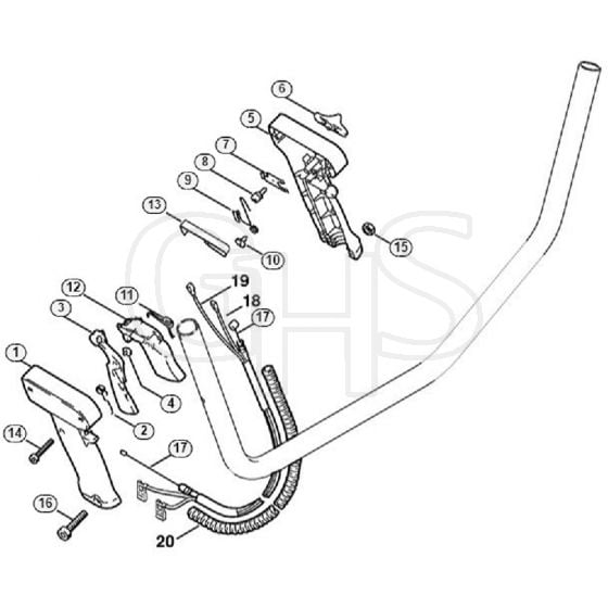 Genuine Stihl FS80 / Y - Bike handle