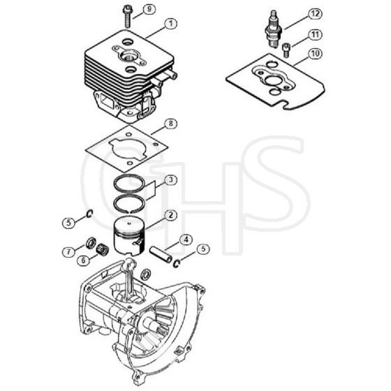 Genuine Stihl FS83 R / B - Cylinder